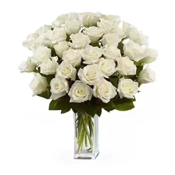 white rose bouquet
