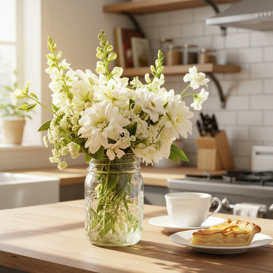 Classic Whites in Mason Jar