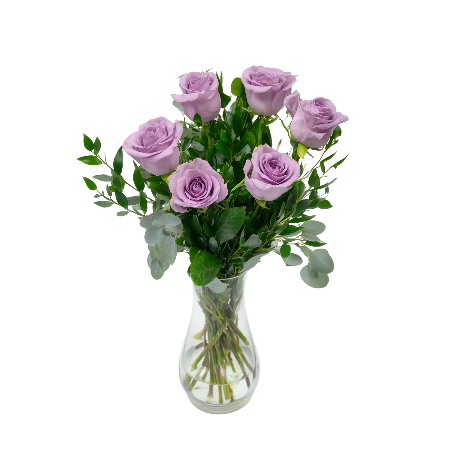Half Dozen Lavender Roses