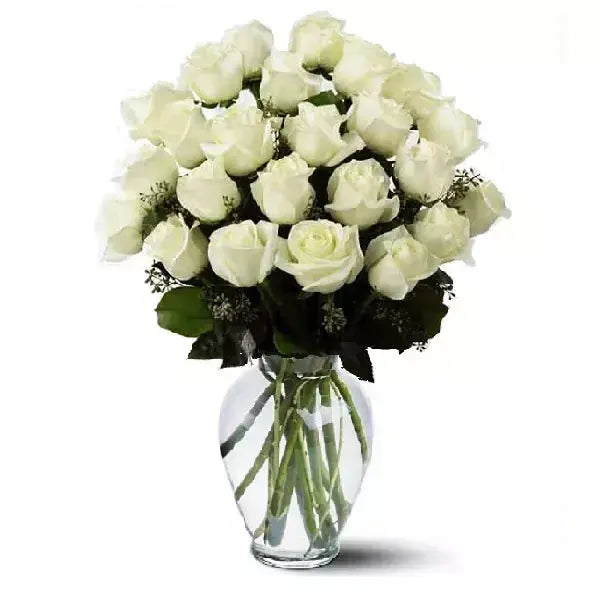white rose bouquet